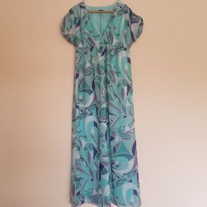 Floral abstract maxi dress